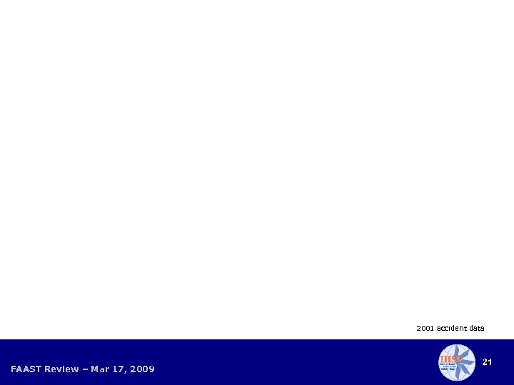 2001 accident data FAAST Review – Mar 17, 2009 21 