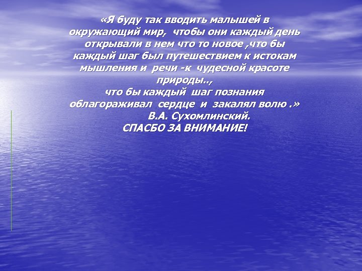  «Я буду так вводить малышей в окружающий мир, чтобы они каждый день открывали