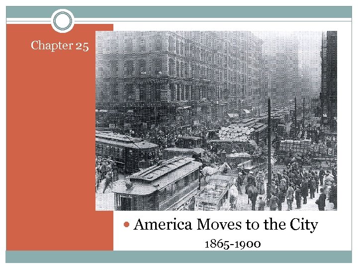 Chapter 25 America Moves to the City 1865 -1900 