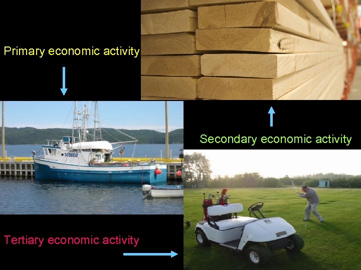 Primary economic activity Secondary economic activity Tertiary economic activity 