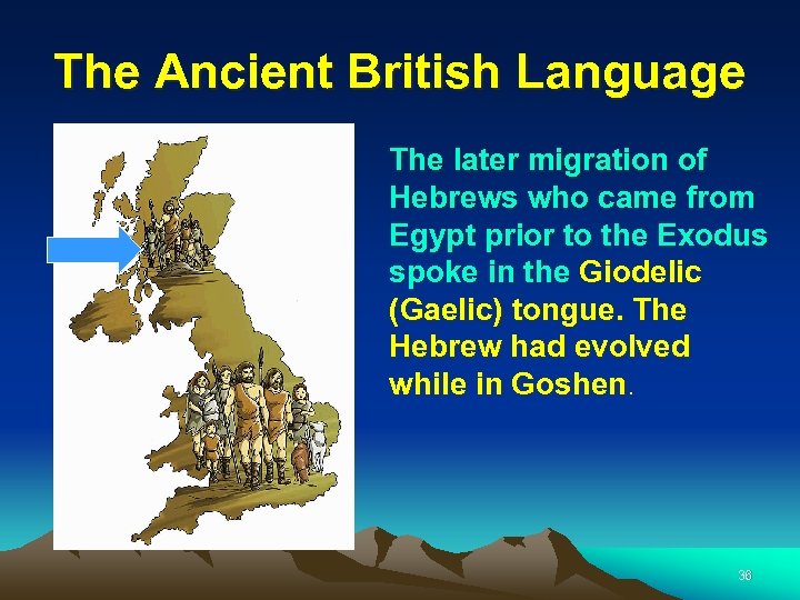 The Ancient British Language The later migration of Hebrews who came from Egypt prior