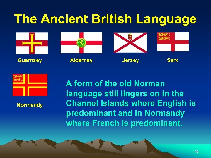 The Ancient British Language Guernsey Normandy Alderney Jersey Sark A form of the old