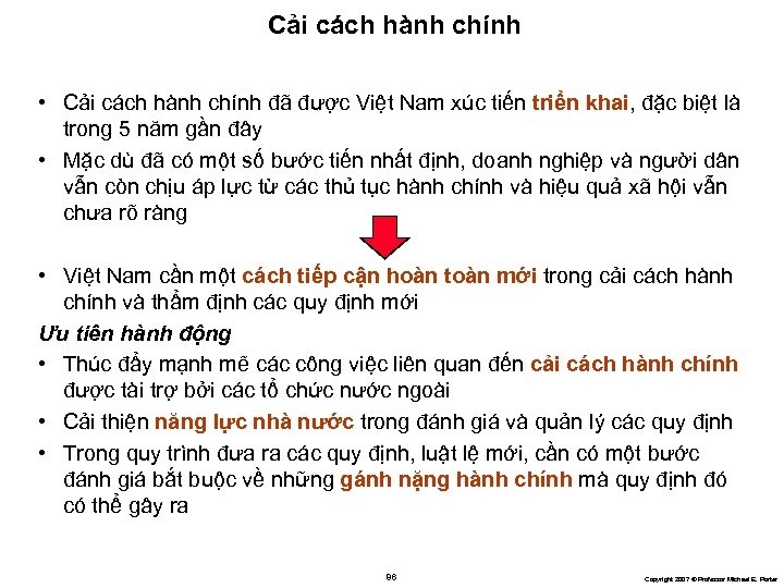 Cải cách hành chính • Cải cách hành chính đã được Việt Nam xúc