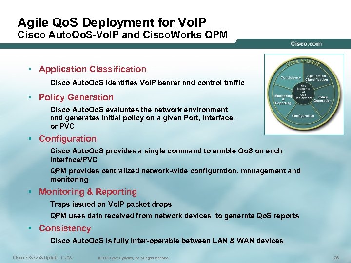 Agile Qo. S Deployment for Vo. IP Cisco Auto. Qo. S-Vo. IP and Cisco.