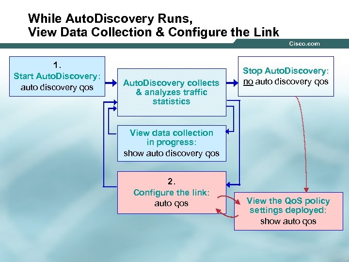 While Auto. Discovery Runs, View Data Collection & Configure the Link 1. Start Auto.