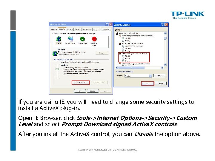 If you are using IE, you will need to change some security settings to