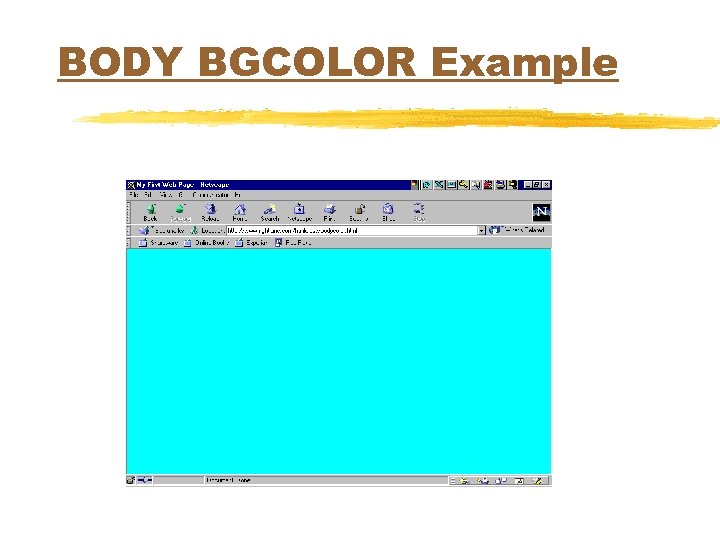 BODY BGCOLOR Example 