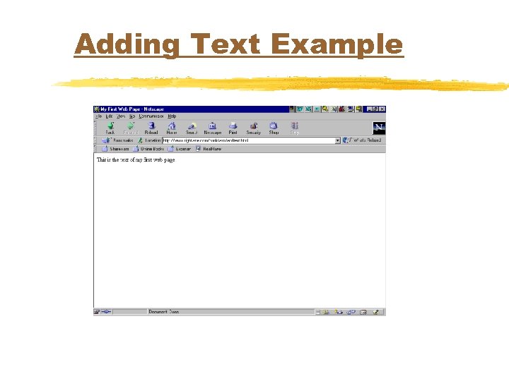 Adding Text Example 