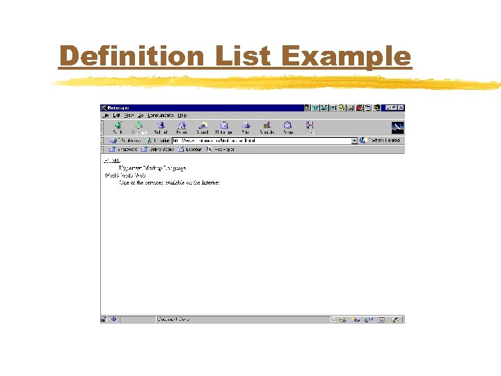Definition List Example 