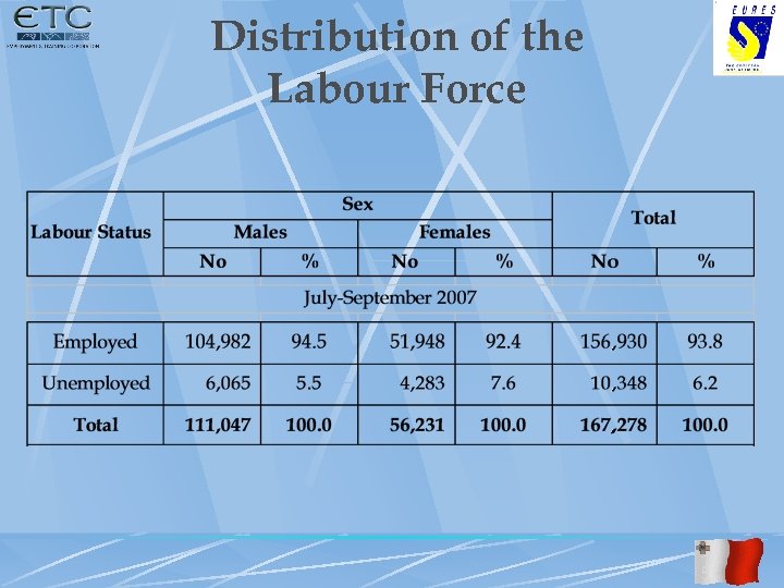 Distribution of the Labour Force 
