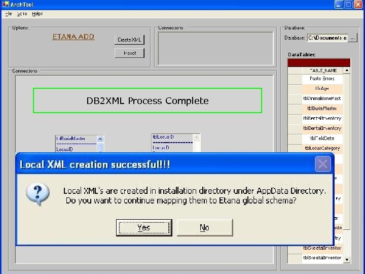 DB 2 XML Process Complete 