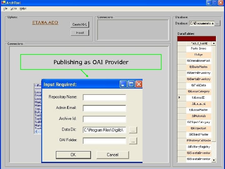 Publishing as OAI Provider 