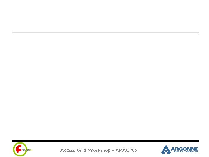 Access Grid Workshop – APAC ‘ 05 