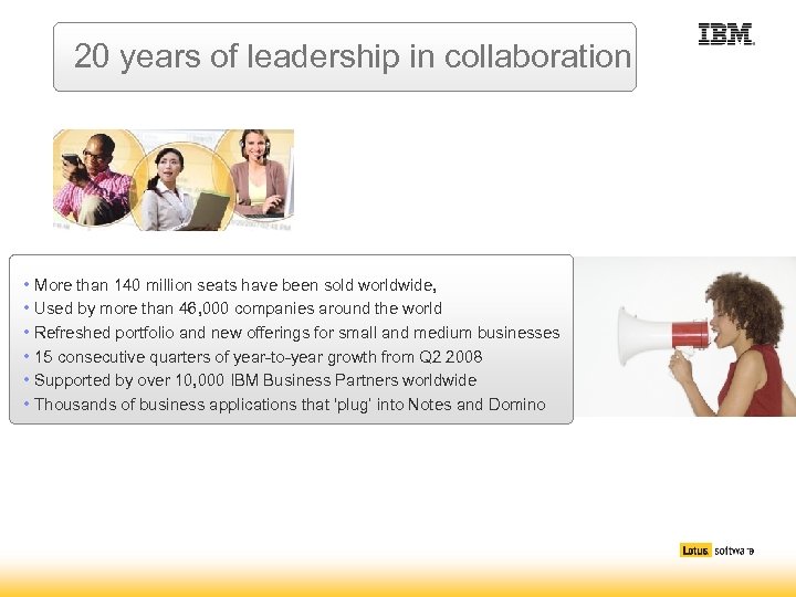 20 years of leadership in collaboration • More than 140 million seats have been