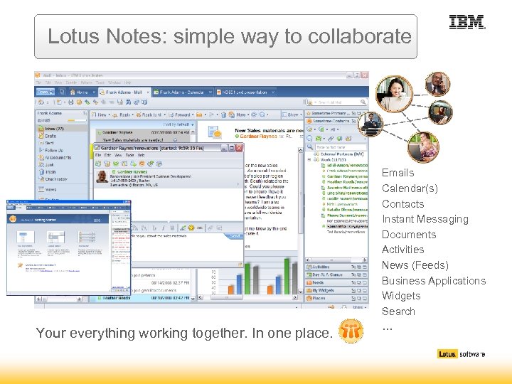 Lotus Notes: simple way to collaborate Your everything working together. In one place. Emails