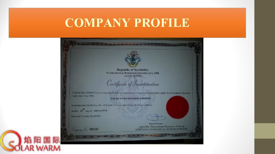 COMPANY PROFILE 