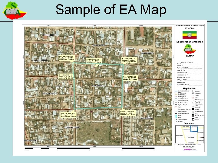 Sample of EA Map Insert Scanned Digitized Map 