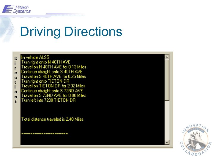 Driving Directions 