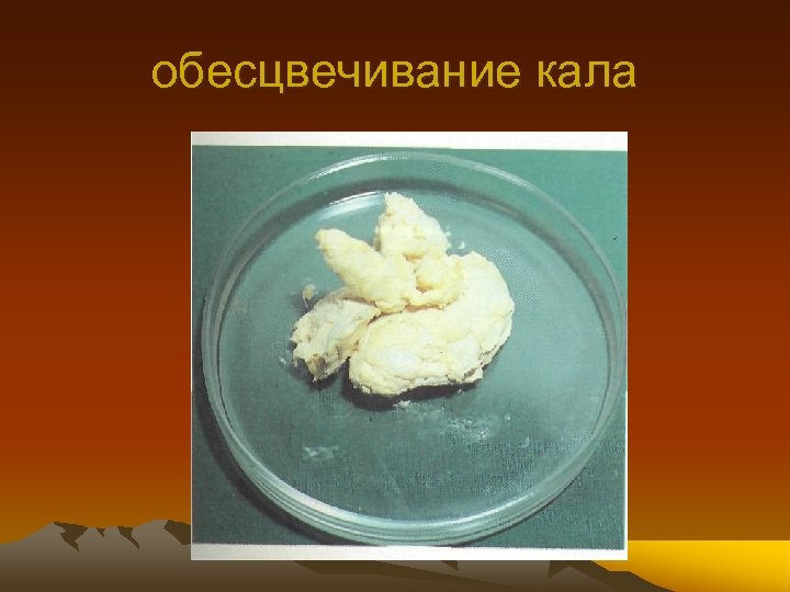 обесцвечивание кала 