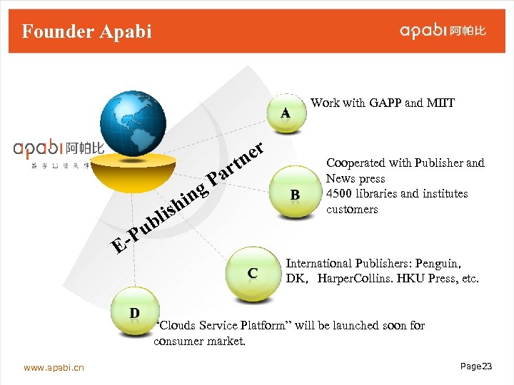 Founder Apabi Work with GAPP and MIIT g. P in ish bl rt a