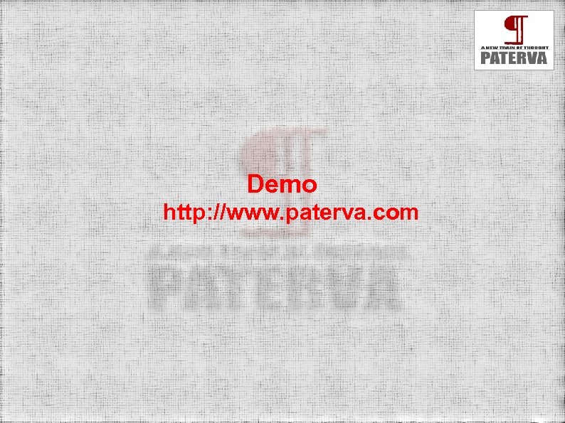 Demo http: //www. paterva. com 
