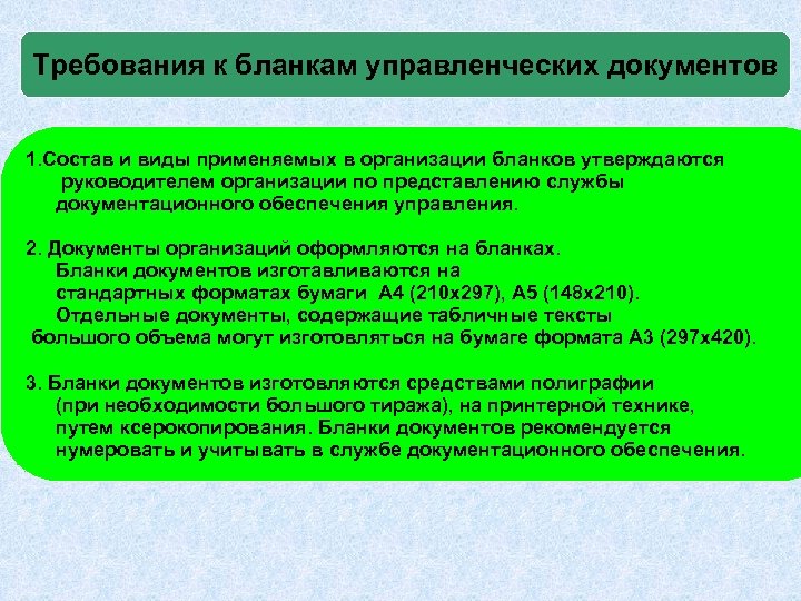 Управленческие документы организации