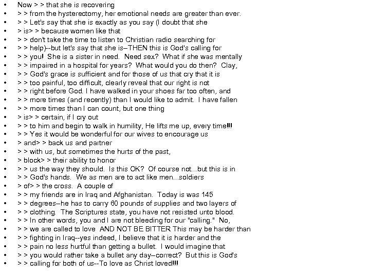  • • • • • • • • Now > > that she