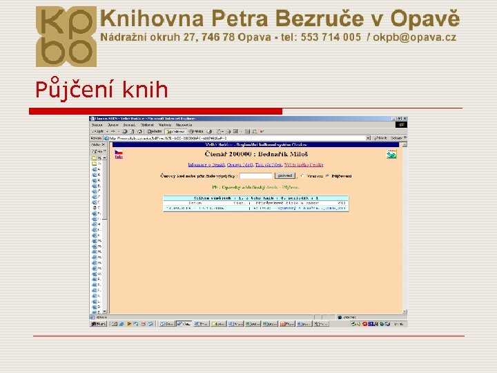 Půjčení knih 