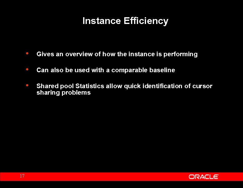 Instance Efficiency • • Can also be used with a comparable baseline • 17