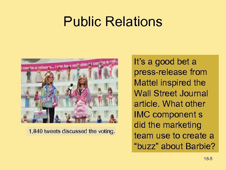 Public Relations 1, 840 tweets discussed the voting. It’s a good bet a press-release
