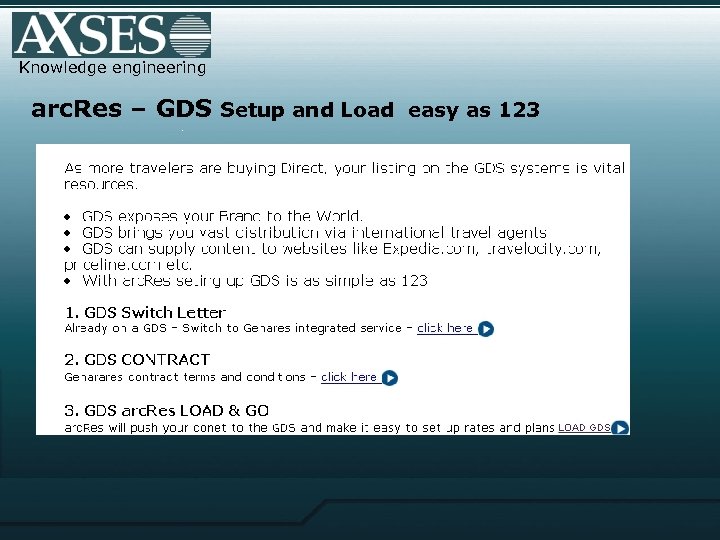 Knowledge engineering arc. Res – GDS Setup and Load easy as 123. . 