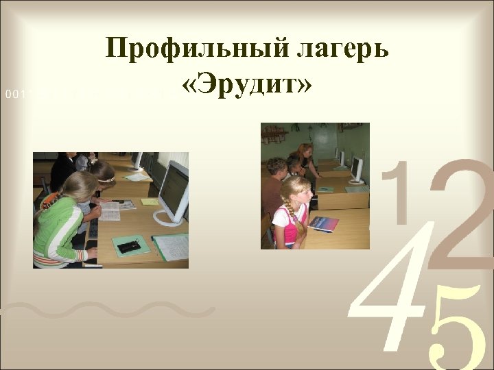 Профильный лагерь «Эрудит» 