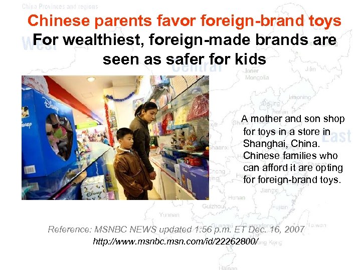 Chinese parents favor foreign-brand toys For wealthiest, foreign-made brands are seen as safer for