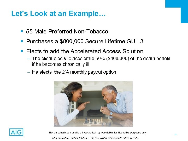 Let's Look at an Example… § 55 Male Preferred Non-Tobacco § Purchases a $800,