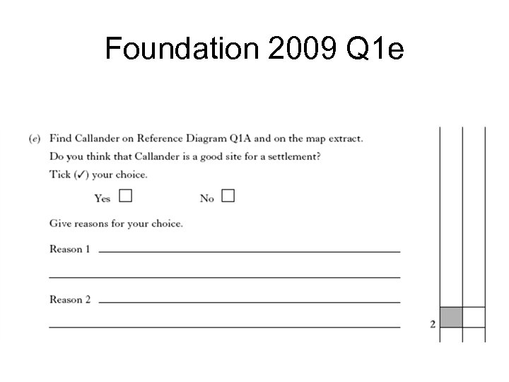 Foundation 2009 Q 1 e 