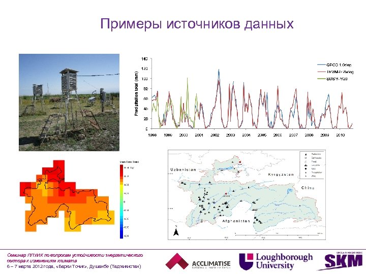 Примеры источников данных Семинар ППУИК по вопросам устойчивости энергетического сектора к изменениям климата 6