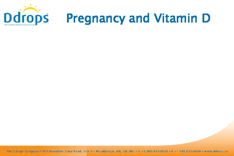 Pregnancy and Vitamin D 