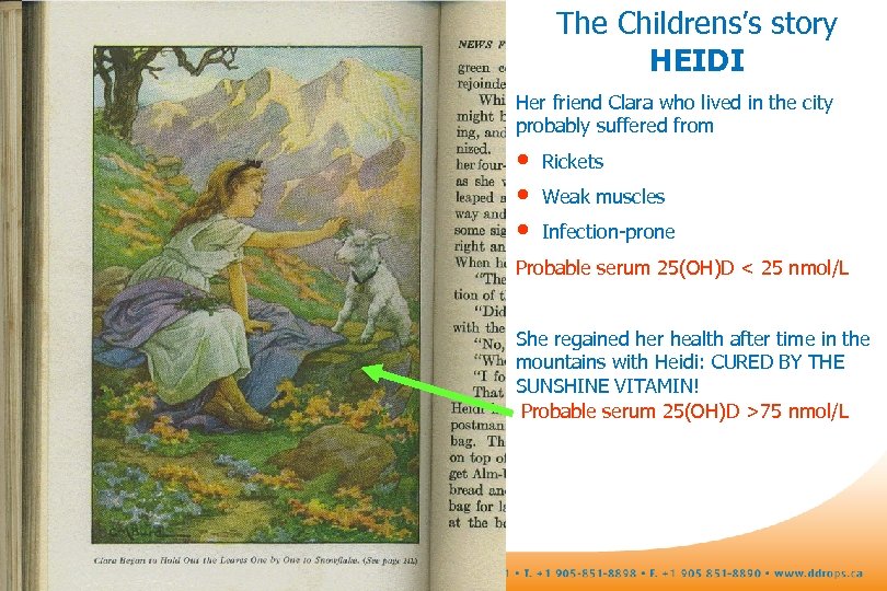 The Childrens’s story HEIDI Her friend Clara who lived in the city probably suffered