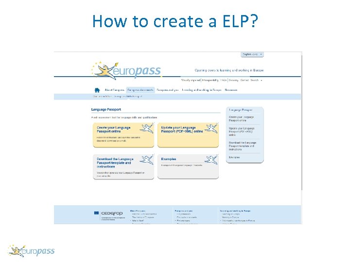 How to create a ELP? 