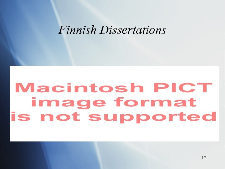 Finnish Dissertations 17 