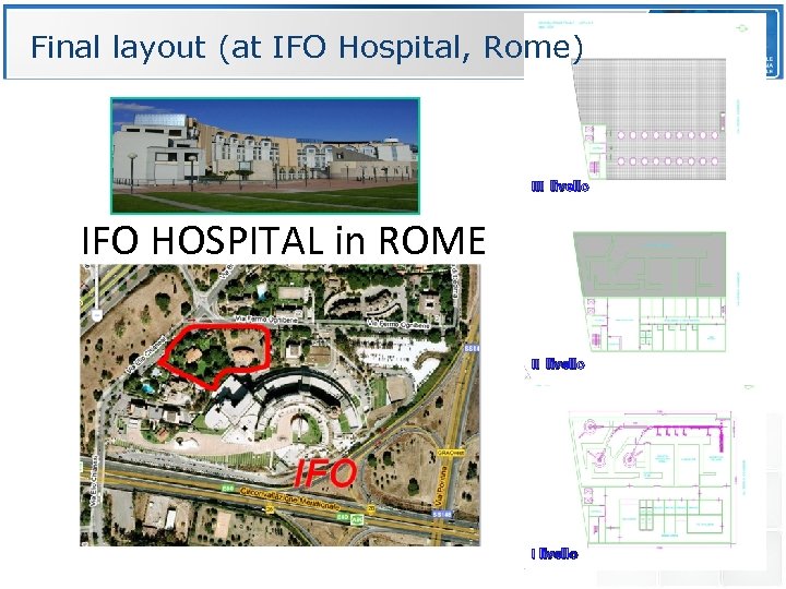 Final layout (at IFO Hospital, Rome) III livello IFO HOSPITAL in ROME II livello