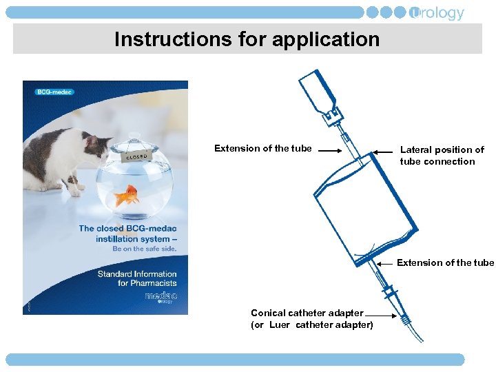 Instructions for application Extension of the tube Lateral position of tube connection Extension of