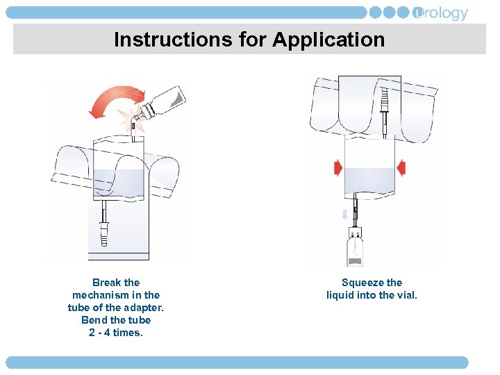 Instructions for Application Break the mechanism in the tube of the adapter. Bend the