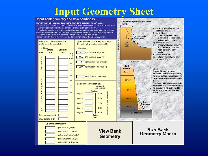 Input Geometry Sheet Run Bank Geometry Macro 