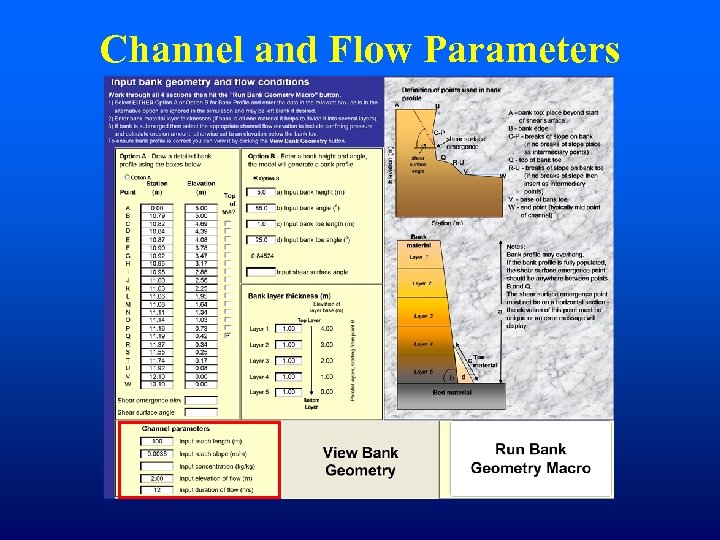 Channel and Flow Parameters 