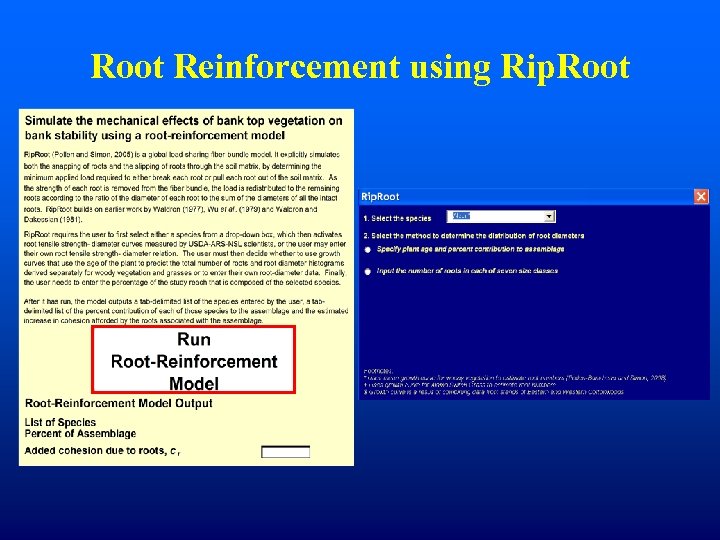 Root Reinforcement using Rip. Root 