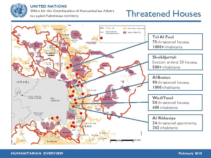 UNITED NATIONS Office for the Coordination of Humanitarian Affairs occupied Palestinian territory Threatened Houses