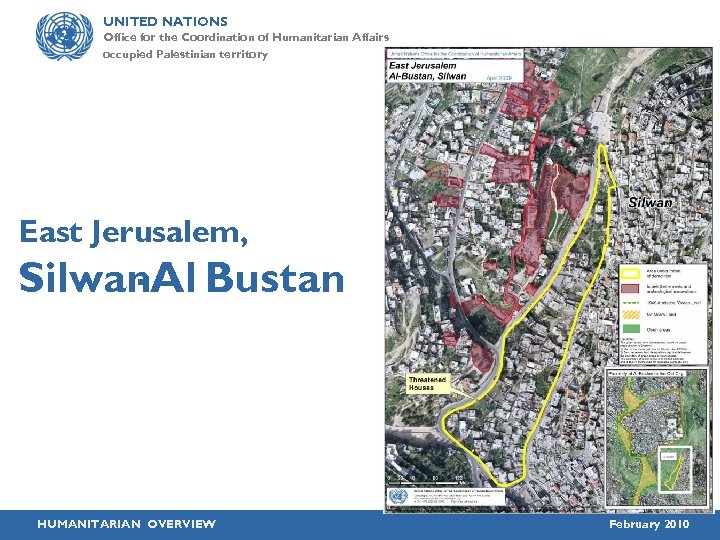 UNITED NATIONS Office for the Coordination of Humanitarian Affairs occupied Palestinian territory East Jerusalem,