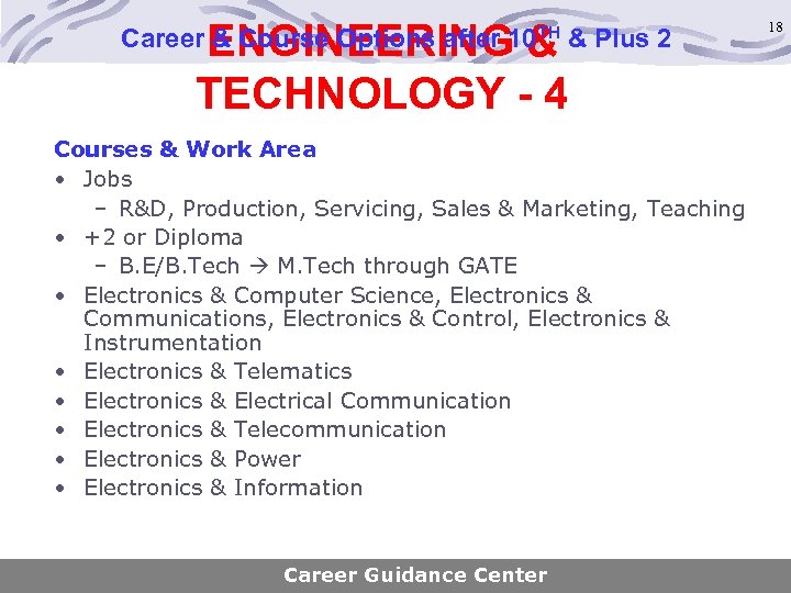 ENGINEERING & TECHNOLOGY - 4 Career & Course Options after 10 TH & Plus
