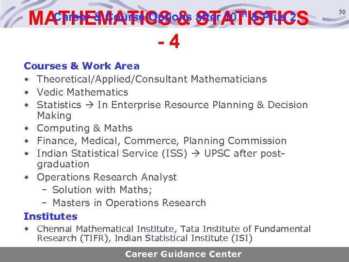 MATHEMATICS & STATISTICS -4 Career & Course Options after 10 TH & Plus 2